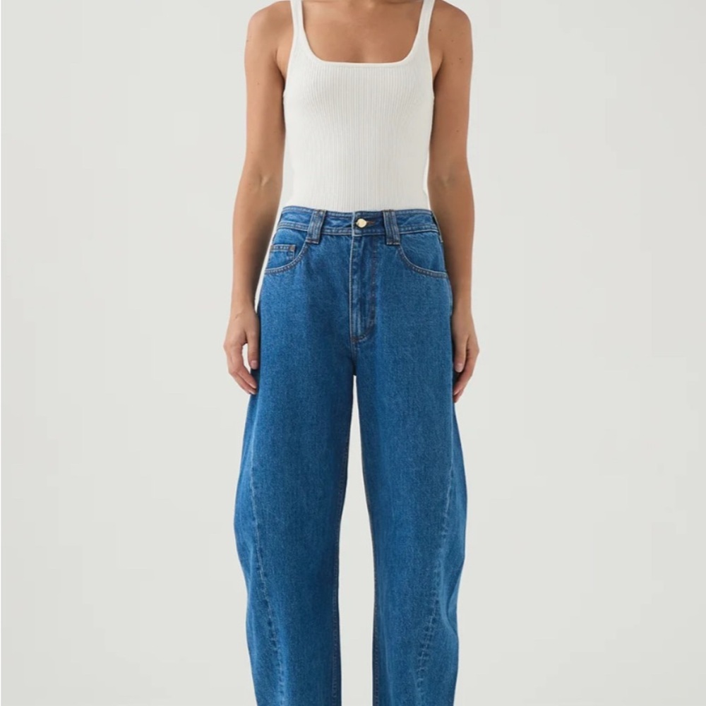 Aje High Rise Blue Women's Jeans
Stevie Barrel Ankle Jean